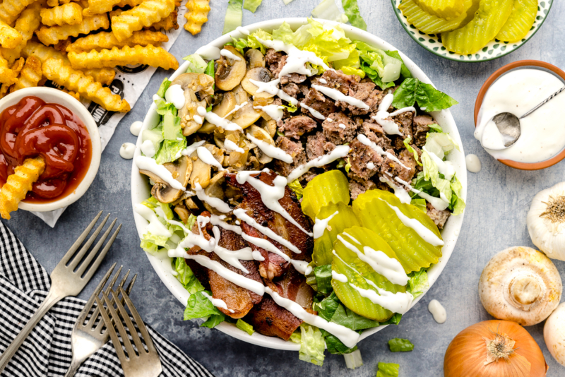 Loaded Bacon Burger Bowls